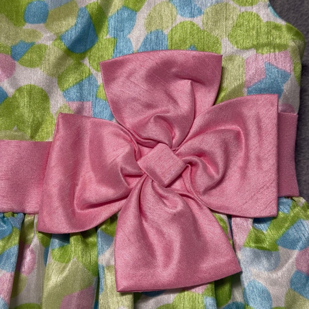 Jona Michelle Girls Floral Party Dress‎ Pink Green Blue Tulle Bow CO8614 Size 5 - Picture 12 of 16